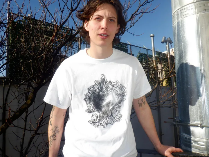 White heart t-shirt